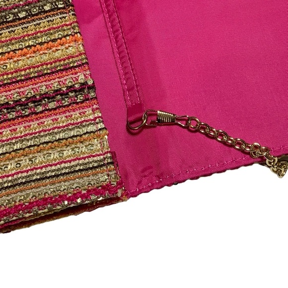 Gunne Sax Clutch Jessica McClintock Convertible Nora Shoulder Bag Multi Pink - Picture 14 of 16